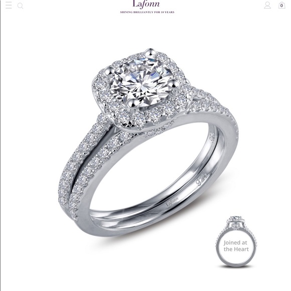 Lafonn joined at the heart wedding set